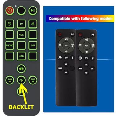 Imagem de Controle remoto de substituição para alto-falantes Klipsch The Fives, com retroiluminação, com botões grandes