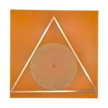 Imagem de Placa Grafico DAmplificador de Energia Triângulo Divino G 15x15cm Radi