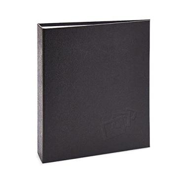 Imagem de Álbum de fotos Ical, encadernação tradicional, para 120 fotos 10x15cm - envelope plástico transparente - linha Cores - modelo preto texturizado - 164