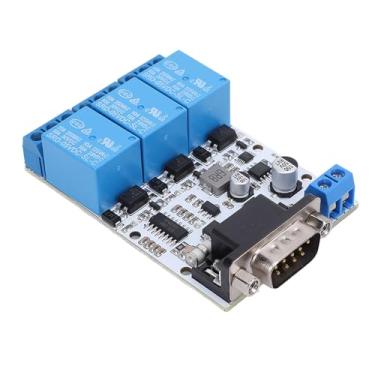 Imagem de Módulo de relé RS232, Placa de relé de 3 Canais de 8 Bits Módulo de Porta Serial da Porta Serial MCU, para Detecção Digital ou Ocasiões de Controle de Energia