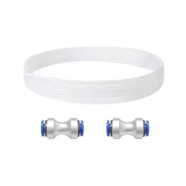 Imagem de LEOWAY Tubo de Teflon PTFE 5M 2,5 mm ID/4,0 mm OD com 2 peças de conector de tubo de alimentação PTFE para Bambu Lab P1P/P1S/X1/X1C/X1E, para impressora 3D de filamento de 1,75 mm