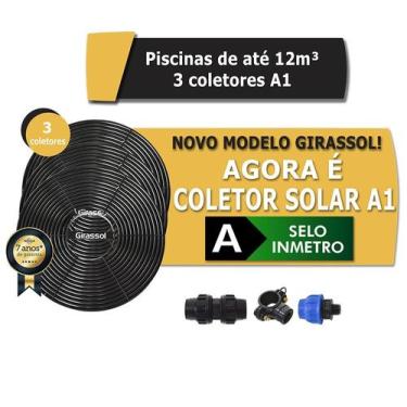 Imagem de Aquecedor Solar Piscinas Até 12.000l 3 Placas A1 - Girassol - Panozon 