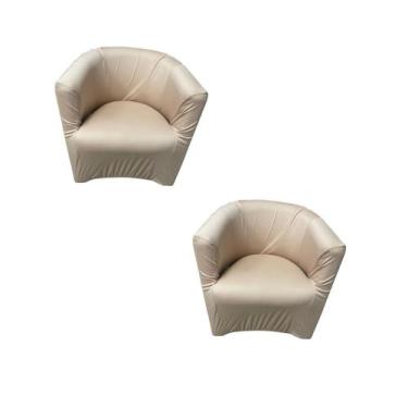 Imagem de Kit Com 2 Capas Poltrona Ferradura - TATY CAPAS E CONFECÇÕES, Bege