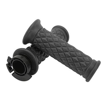 Imagem de GRCFUMO 1 par 22mm Motocicleta Grips da alça de motocicleta, aperto confortável da alça de torção do acelerador, garça de aceleração universal Twist Twist Hand Grips for Scooter (Preto)