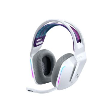 Imagem de Headset Gamer sem Fio Logitech G733 7.1 Dolby Sorround G HUB Drivers 40mm RGB Branco 981-000882