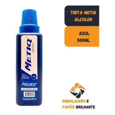 Imagem de Tinta P/ Cartaz Da Metiq Alcolor 500ml  Azul