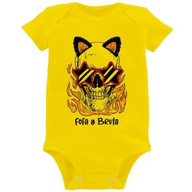 Imagem de Body Bebê Fofa & Bruta - Foca na Moda, Amarelo, GG