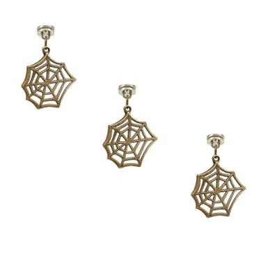 Imagem de Cabeça de dobradiça de latão, decoração de casa, teia de aranha, conta-gotas de dobradiça magnética, tampas de cabeça de dobradiça magnética, topo de pino de dobradiça de porta (latão)