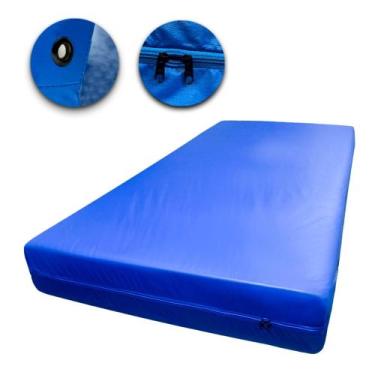 Imagem de Capa Hospitalar Impermeável  p/ Colchão Solteiro em Napa  Azul - NE CO