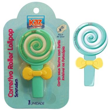 Imagem de Corretivo Roller Lolipop - 5Mmx6M Verde - Kz827Rs - Kaz