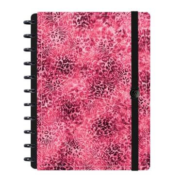 Imagem de Caderno Disco Inteligente G Animal Print Guepardo Rosa 80F