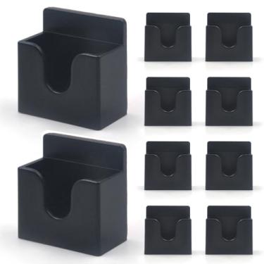 Imagem de Szcmawo (Pacote com 10) Suporte universal para walkie-talkie para microfone de rádio amador de carro com suporte adesivo, compatível com Baofeng UV-5R, Quansheng UV-K5, Motorola, Kenwood, BJT10 e a