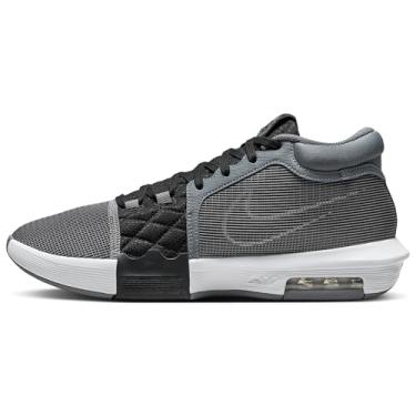 Imagem de Nike Tênis de basquete LeBron Witness 8 (FB2239-004, cinza claro/preto/branco), Cinza claro/branco-preto, 47