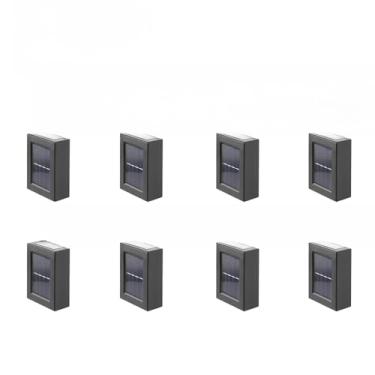 Imagem de Luminaria de Mesa Solar À Prova D'água Kit Lustres Brilhante Para Jardim Varanda Parede Externa Decorativa(KIT8-Luz Colorida)