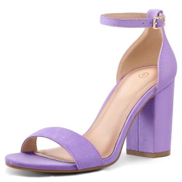 Imagem de COASIS Sandálias Femininas De Salto Grosso E Bloco, Bico Aberto, Tira No Tornozelo, 3,5 Polegadas