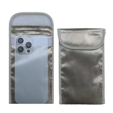 Imagem de LukyTrge Bolsa Faraday de segurança, bolsas Faraday para telefones, bloqueador de EMF para celular, antirastreamento, antiespionagem, bolsa de bloqueio de sinal RFID, bolsa de proteção, serve para