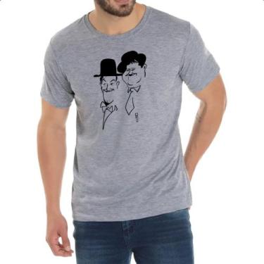 Imagem de Camiseta Cinza Gordo e o magro linear art - Alearts, G