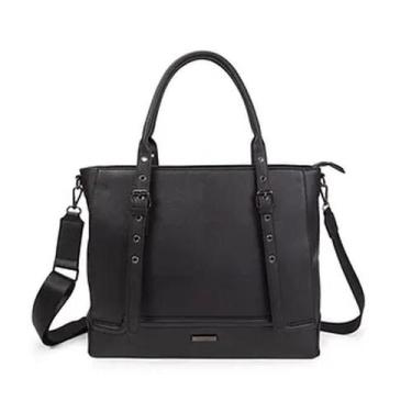 Imagem de Bolsa Feminina Pasta Notebook Executiva Forrada Alça Tiracolo Pu Saffi