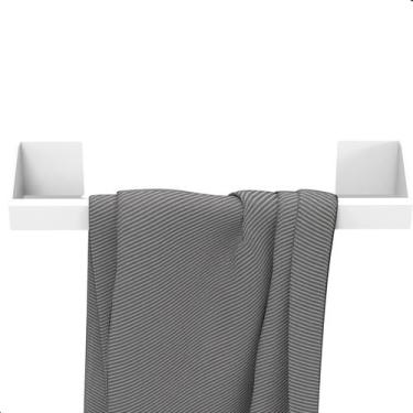 Imagem de Porta Toalha De Rosto Adesivo Autocolante Branco DF - CromoShop Home a