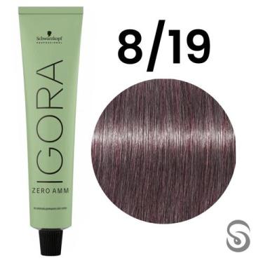 Imagem de Igora Zero Amm 8/19 Louro Claro Cinza Violeta 60 ml - Schwarzkopf, UNI