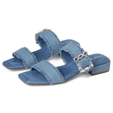 Imagem de Anne Klein Sandália feminina Lillie, Jeans, 35