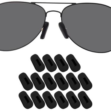 Imagem de DROGO 8 pares de protetores de nariz pretos para óculos de olho, almofadas de nariz de silicone macio, antiderrapante antiderrapante para a pele