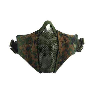 Imagem de Máscara Tática Airsoft - Meio Rosto Ajustável e Dobrável com Proteção 