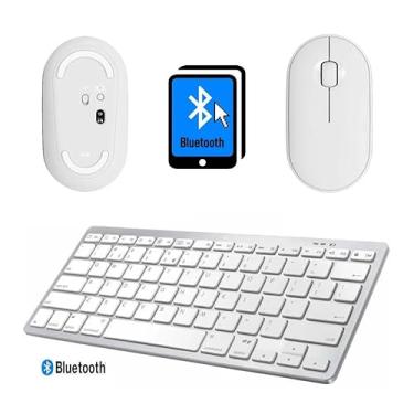 Imagem de BDNET, Mouse e Teclado bluetooth para tablet Air 4 10.9" Branco