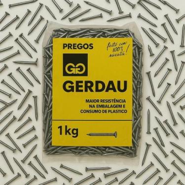 Imagem de Prego Com Cabeça 15x15 Para obras Gerdau Pacote Com 1kg