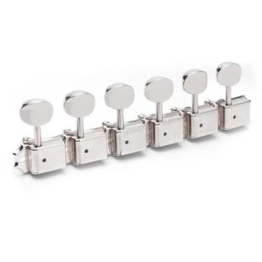 Imagem de Tuners Gotoh Locking Vintage Oval Knob 6 em linha de níquel