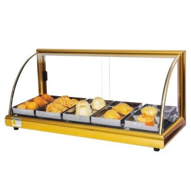 Imagem de A5 - Estufa Alfa para salgados de 5 bandejas Dourada - 220V - Omega