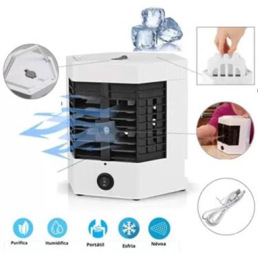 Imagem de Mini Ar Condiciona Portátil Climatizador Umidificador Super - WCAN