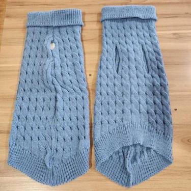 Imagem de Roupa de Cachorro Gato Frio Inverno Buraco para Coleira Pequenos Medio