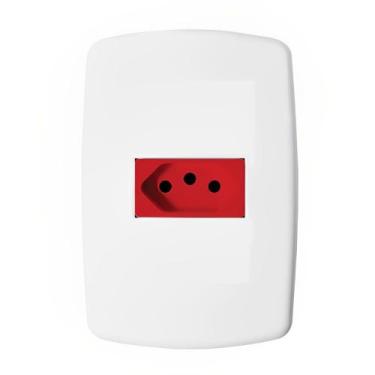 Imagem de Tomada Universal 2P+T 20A Vermelha com Placa - DC-8100/48 - DICOMPEL -