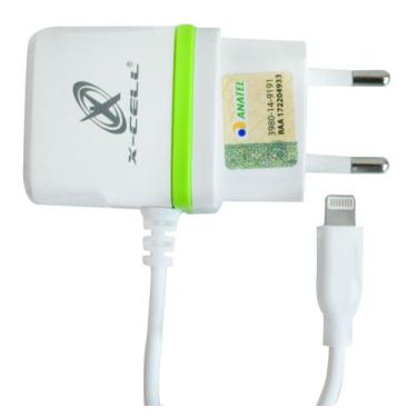 Imagem de Carregador de bateria p/tel.celular- marca: x-cell mod.xc-iph6-usb - d
