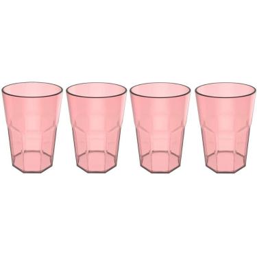 Imagem de Jogo De Copos 400ml Conjunto 4 Copos Para Suco Copos Para Ág
