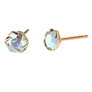 Imagem de Eluren, Brinco Segundo Furo com Pedra Strass COR: BANHADO A OURO