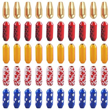 Imagem de OROOTL Kit De Iscas Spinner Para Pesca Orootl, Latão Fazer Pesos Pintados, Miçangas Olho Peixe, Sortimento Suprimentos Spinnerbaits Em Linha, 50 Peças