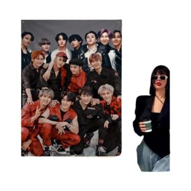 Imagem de Retro Stray Kids KPOP Poster Flag Studio Decoração De Interiores Vária
