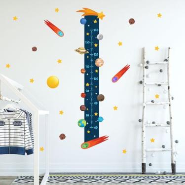 Imagem de Adesivo de Parede Regua de Crescimento Sistema Solar - Quartinhos