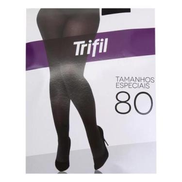 Imagem de Meia Calça Grossa Plus Size Opaca Fio 80 Original De Inverno Trifil, E