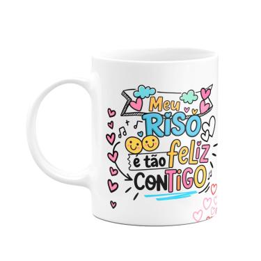 Imagem de Caneca Namorados - Meu riso é tão feliz contigo