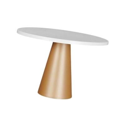 Imagem de oshhni Suporte redondo para bolo, prato decorativo para bolo, bandeja para exibição de cupcakes para reuniões familiares e outros eventos, decoração de casa, S White