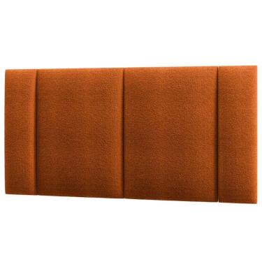 Imagem de Cabeceira Modulada Casal 140 Cm Com Led Boucle Terracota Milani Store Terracota