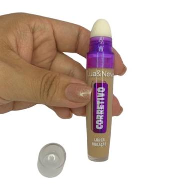 Imagem de Corretivo Líquido Longa Duração com Esponja Aplicadora – Alta Cobertura, Efeito Natural, 6 Cores – 7ml