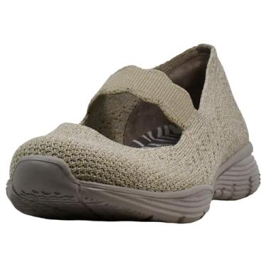 Imagem de Skechers Sapatilhas femininas Mary Jane de malha Seager Power Hitter, Cinzento-acastan, 37