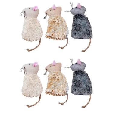 Imagem de Ipetboom Brinquedos recarregáveis para gatos: 6 peças de brinquedos canguru de pelúcia interativos para gatinhos - brinquedos para animais de estimação para exercícios internos para todas as raças de