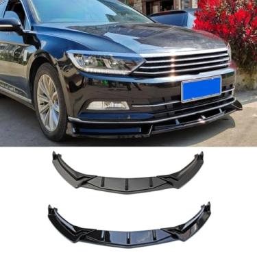 Imagem de Lábio do para-choque dianteiro do carro compatível com Magotan B8 2017-2019 Divisor dianteiro Difusor Spoiler Body Kit Modification Part (Carbon Look)