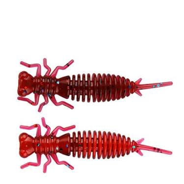 Imagem de East Rain Isca artificial de silicone para larva de cigarra, 0,03/0,06/4,5 g. Isca macia de fio de inseto, riachos do lago riachos de água doce Walleye Panfish Pike Truta