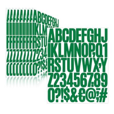 Imagem de Llewyn 500 peças, adesivos de letras de 10 folhas, autoadesivos, à prova d'água, números de caixa de correio, adesivos de vinil, decalques do alfabeto para garrafa de água, janela, sala de aula, carro